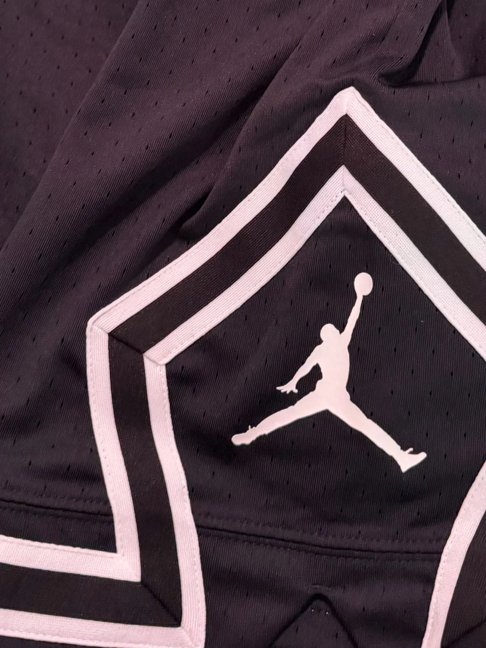 Jordan Black Athletic Shorts with White Trim